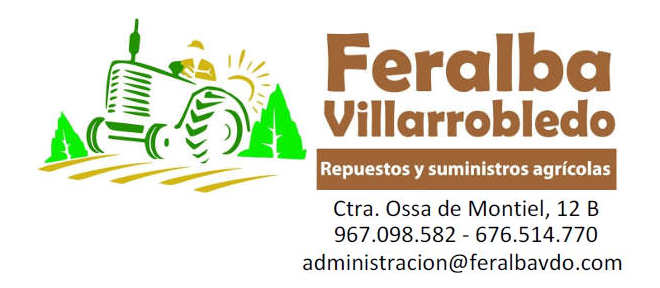 Tarjeta Feralba Villarrobledo con datos corporativos